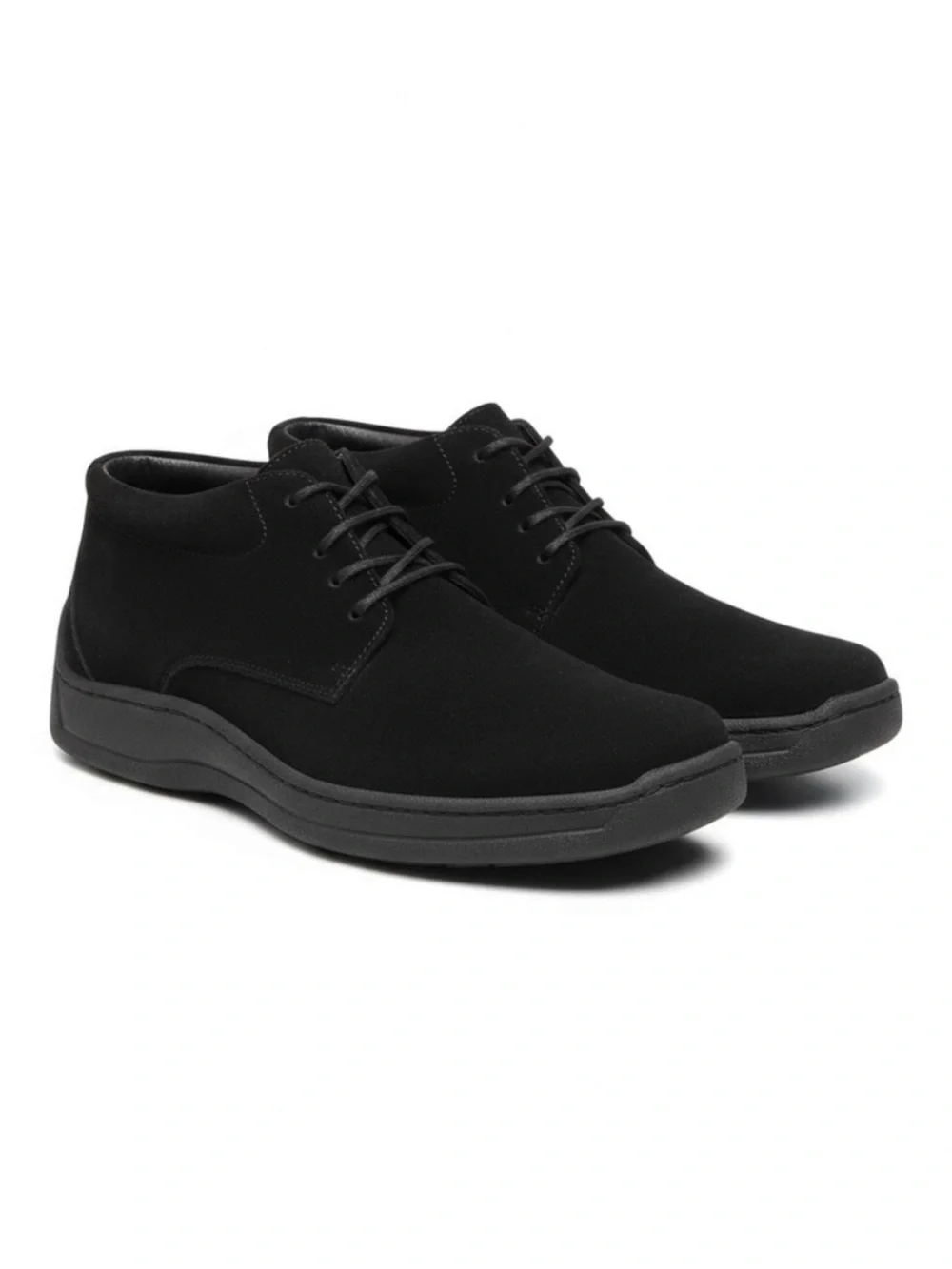 Johnston & Murphy ❁ Suede Lace Up Chukka Ankle Boots Handcrafted Shoe ❁ Black 11